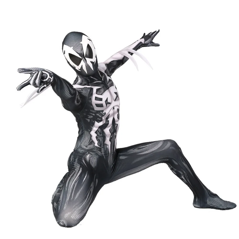 

2099 black skin suit Halloween Costume cosplay Superhero Zentai Bodysuit Jumpsuits for kids Adult men