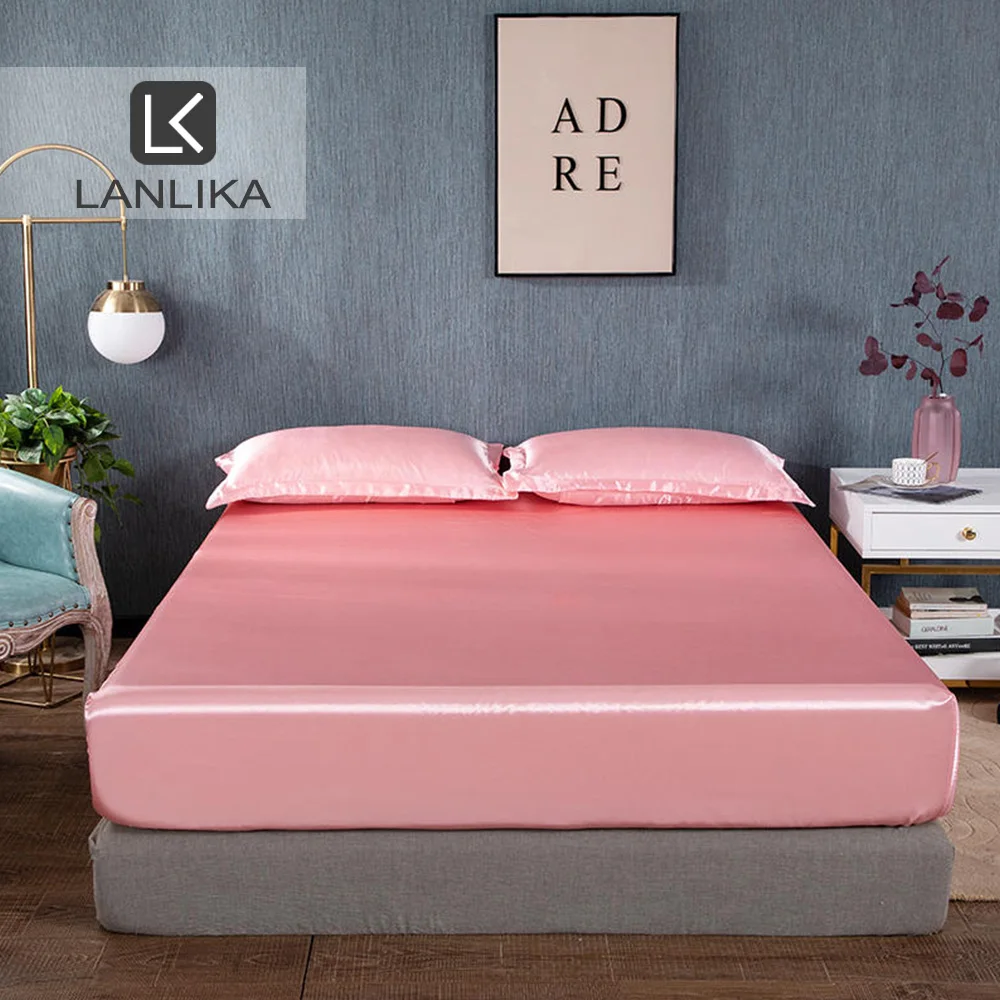 Lanlika 1 шт. роскошный атласный Шелковый розовый нефрит натяжная простыня для