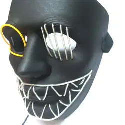 Хэллоуин Светодиодный свет маски вечерние кисточки колокольчики животных маски маска косплей тушь для ресниц ужас Светящиеся в темноте