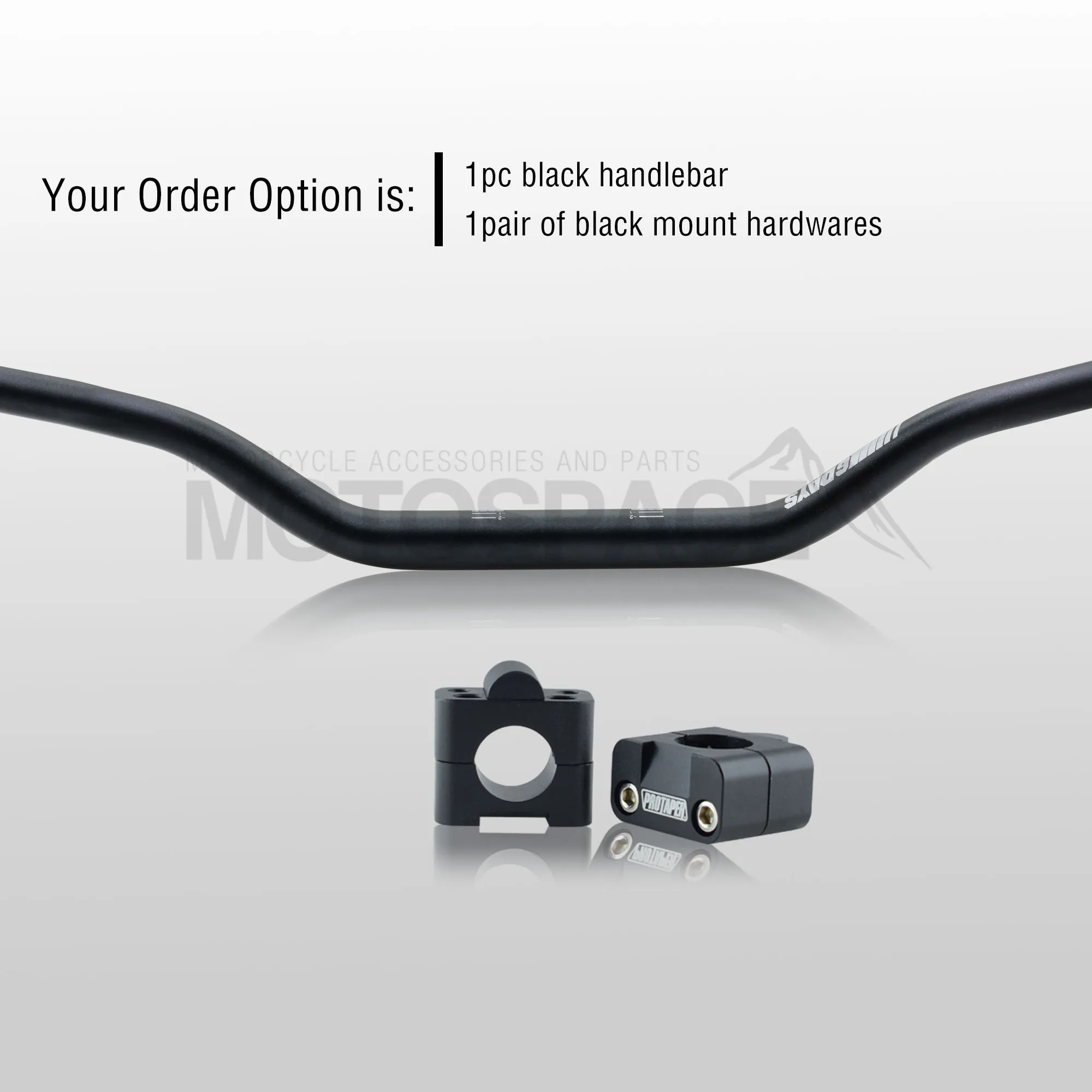 Руль для Pro Taper Pack Bar 1-1/" 6 дней Fatbar Колодки Ручки Pit Pro Racing Dirt Pit Bike мотоцикл с адаптер cnc - Цвет: Black Combo2