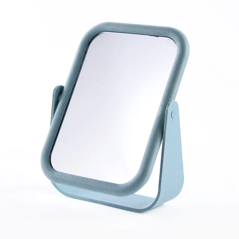 Minigood Wheat Straw Desktop Faical Makeup Mirror Double Side