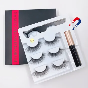 

magnetic eyelashes 3d mink lashes 3 pairs natural eyelashes Magnetic eyeliner set eyelash extension supplies eye makeup