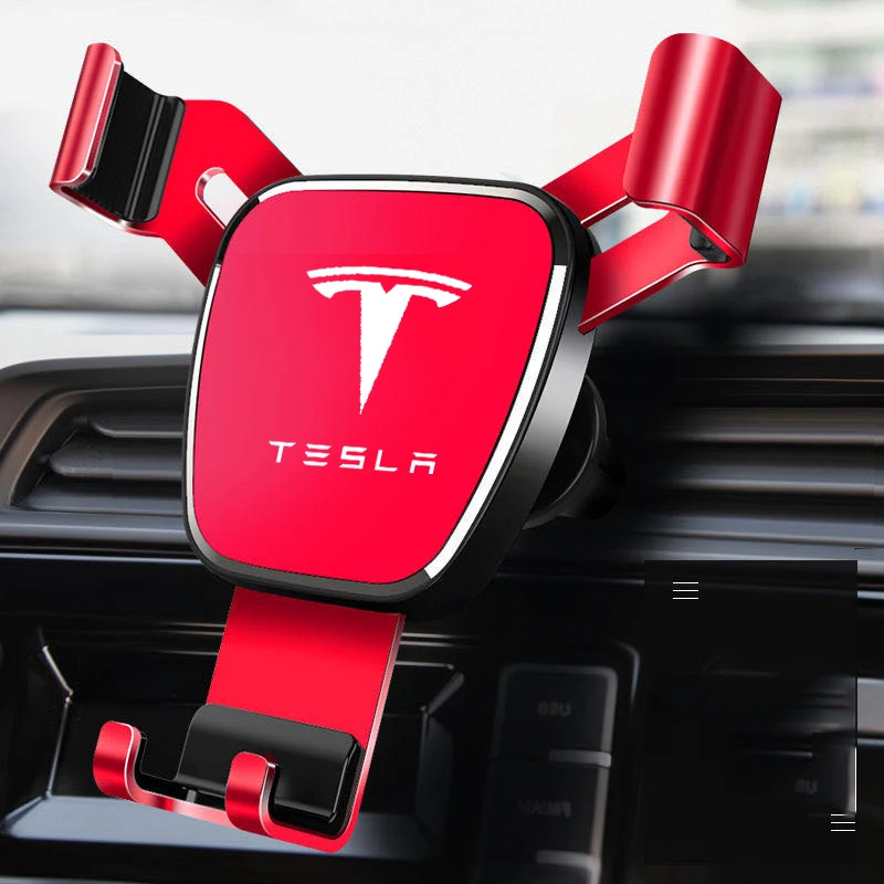 

alloy Car logo phone bracket mobile phone bracket navigation bracket mobile phone holder for Tesla model 3 S X Car accessories