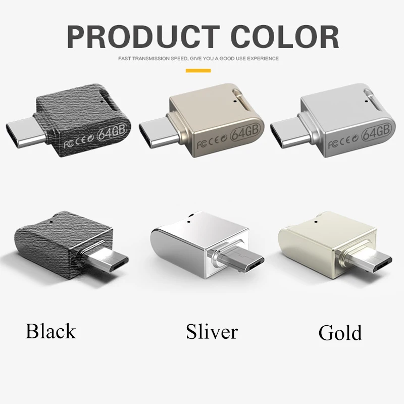 Портативный мини флеш накопитель OTG USB C 32 Гб 64 ГБ мобильный телефон Type U диск для