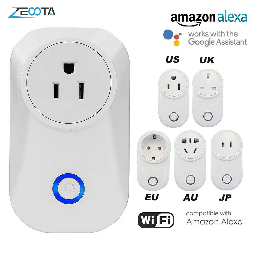 

WiFI Smart Plug US Power Socket Wireless Wall Outlets Voice Remote Tuya App Control Homekit work with Alexa Google Home IFTTT