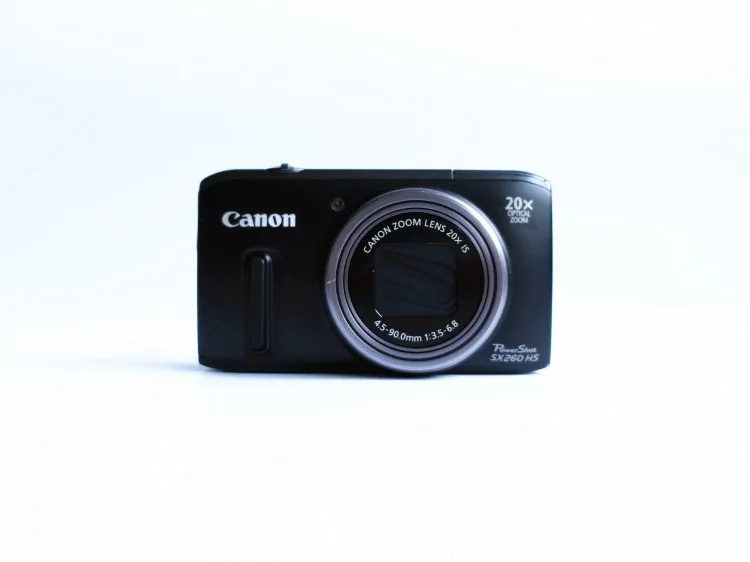 Б/у цифровая камера Canon PowerShot SX260 HS 12,1 MP CMOS с 20x стабилизированным зумом 25 мм широкоугольный объектив и 1080p Full-HD