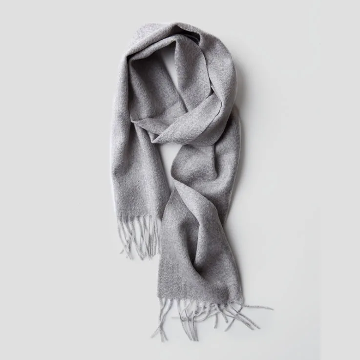CAVME 5 Light gray CAVME, мягкий кашемировый шарф для детей, унисекс, однотонные шарфы для мальчиков и девочек, кашемир, роскошный подарок, 20*140 см, Заказные буквы - Цвет: CAVME 5 Light gray
