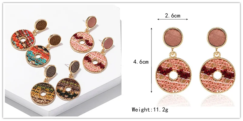 Модные женские серьги Boho красочные леопардовые корейские серьги круглые квадратные Brincos Kpop аксессуары индийский ювелирный подарок