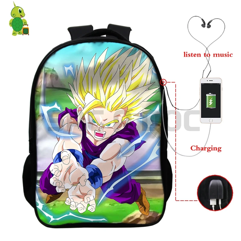 31 Dragon Ball Z рюкзак Super Mario многофункциональный USB зарядка наушников школьные сумки для подростков Super Saiyan vegeta Гоку дорожная сумка - Цвет: 31