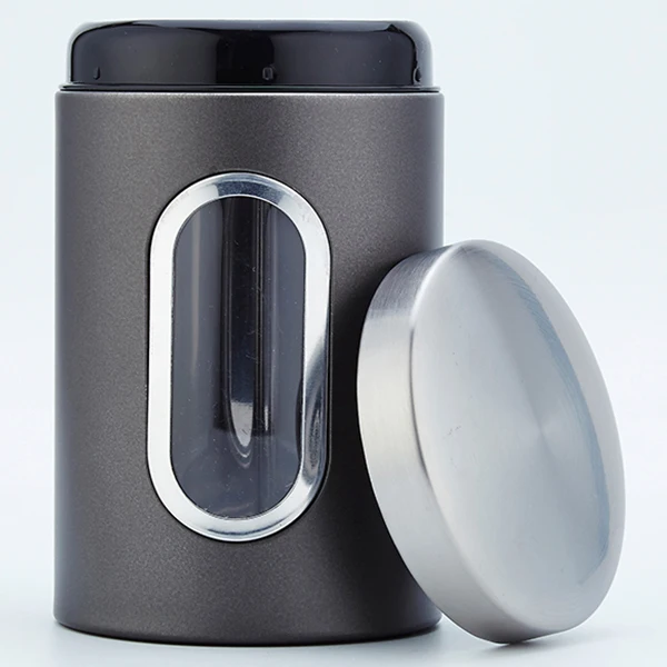 

3Pcs 11X16.5Cm Stainless Steel Storage Tank High-Grade Fresh-Keeping Sealed Tea Coffee Canisters Storage Box Creatives Home Gi