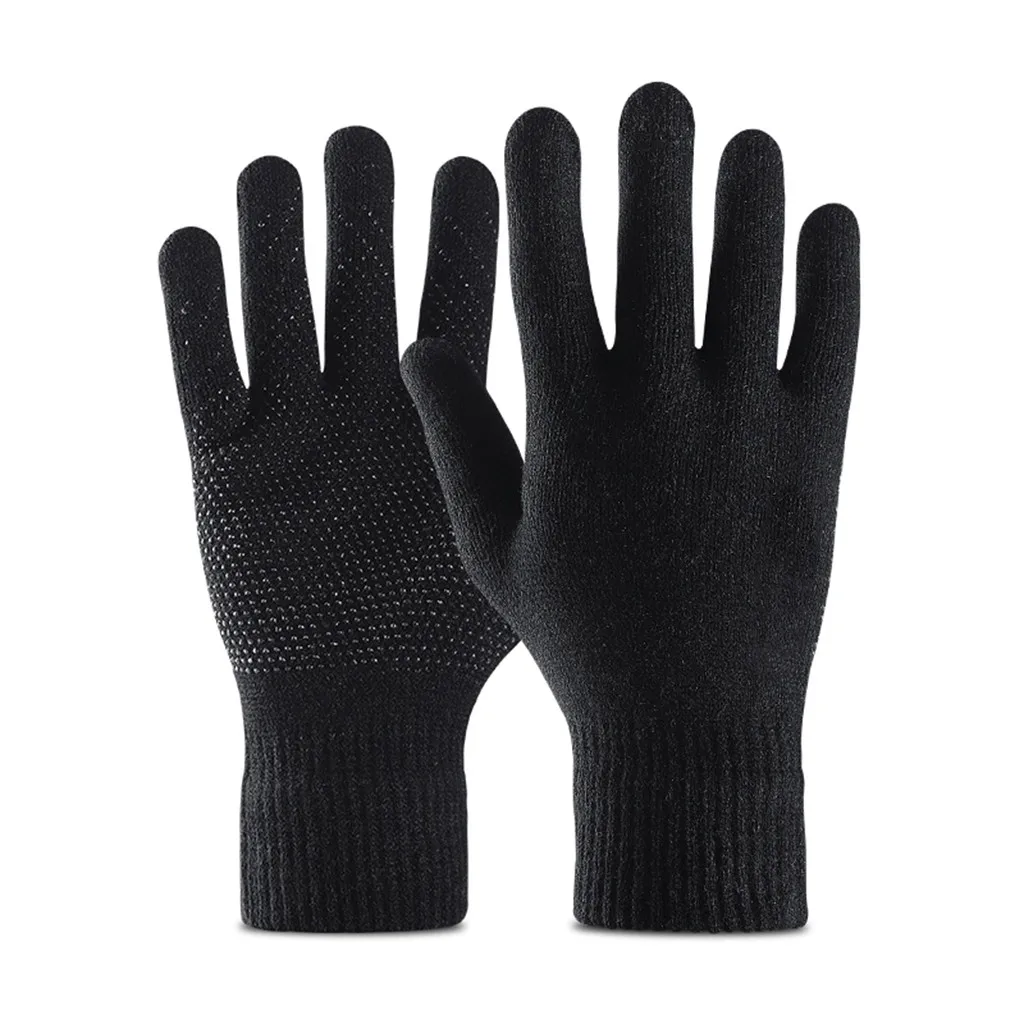 MUQGEW лыжные перчатки вязаные теплые перчатки мягкие зимние мужские и женские унисекс текстовые активные для смартфона экран управления зимние перчатки