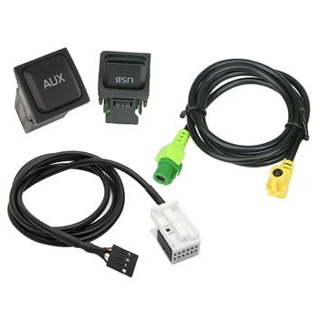 

Car USB AUX Switch Cable USB o Adapter RCD510 RNS315 For- Passat B6 B7 Golf 5 MK5 Golf 6 MK6 Jetta 5 MK5 CC