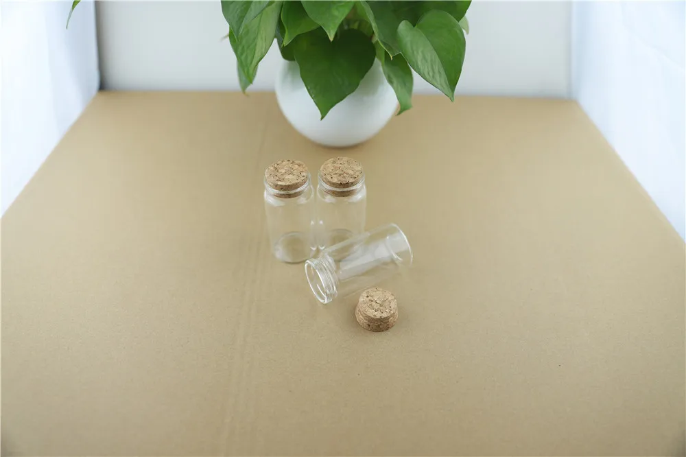 37mm 24PCS 50ml Mini Glass Bottles Storage tiny Jar for Spice Corks spicy Bottle Candy Containers Vials With Cork Stopper (2)