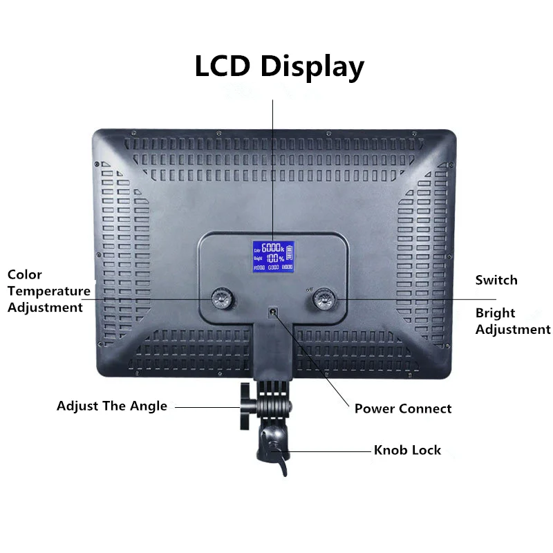 Painel de Luz de Vídeo Remoto para Streaming ao Vivo Polegada Plug 3200k-6000k Fotografia Iluminação Controle Photo Studio Lâmpada 14 10 Led ue - Image 5