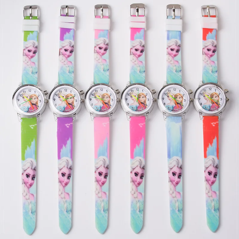 

Frozen Children Luminous Fashion Girl Boy Quartz Watch Cute Cartoon Elementary School Student Watch Child Birthday New Year Gift