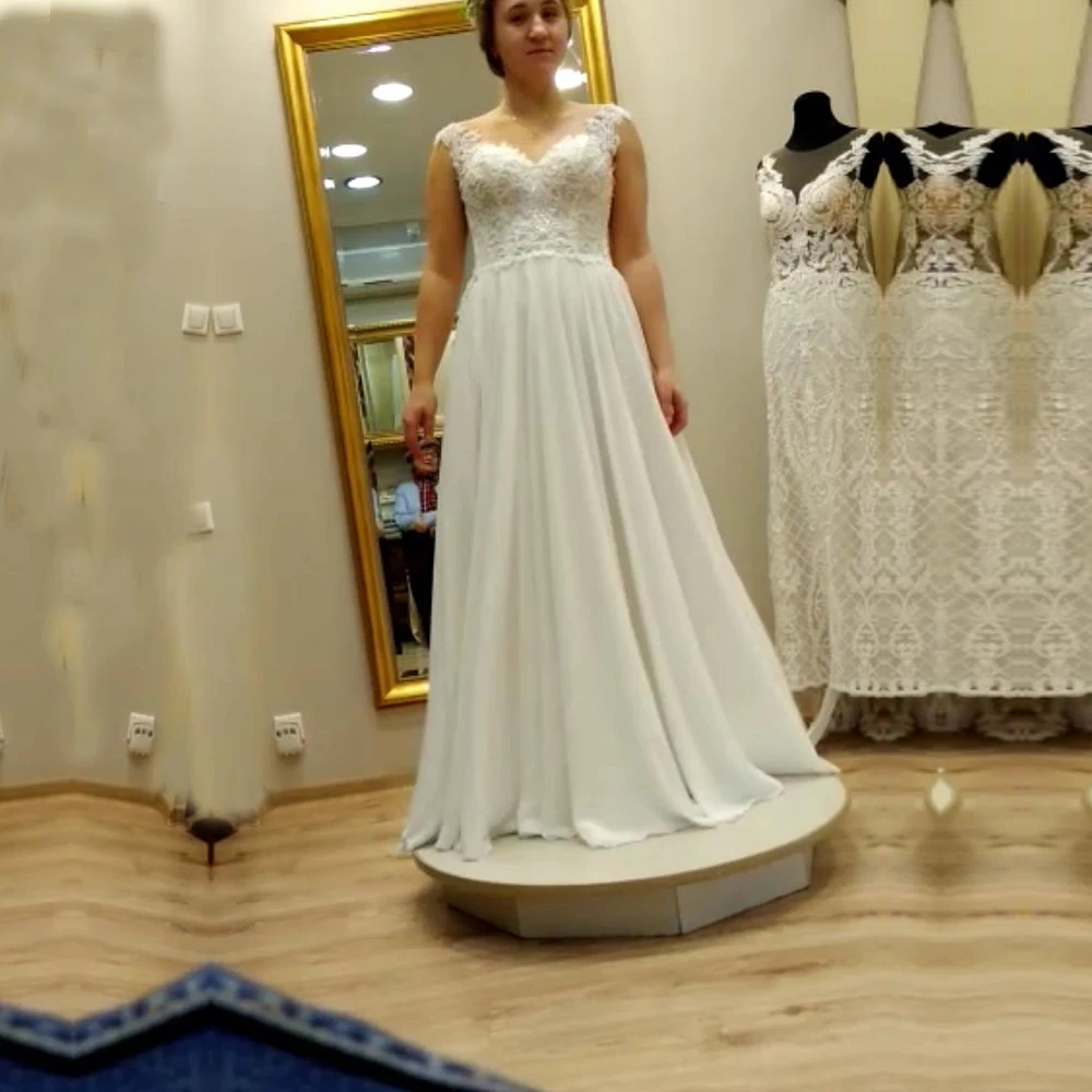 

Angelsbridep Кепки плеча шифоновое свадебное платье с аппликацией; Robe De Mariage пол-Длина бусины классическое платье с пайетками; Обувь под свадебное платье для невесты размера плюс