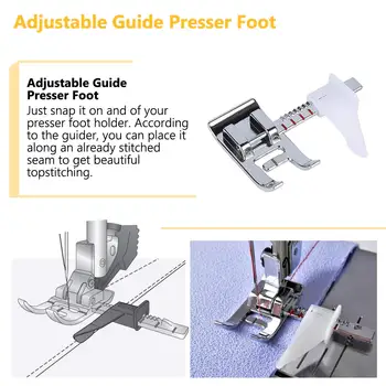 

New Sewing Machine Feet,3Pcs Rolled Hem Pressure Foot Set (1/2 Inch,3/4 Inch,1 Inch),With 3Pcs Narrow Rolled Hem Presser Feet An