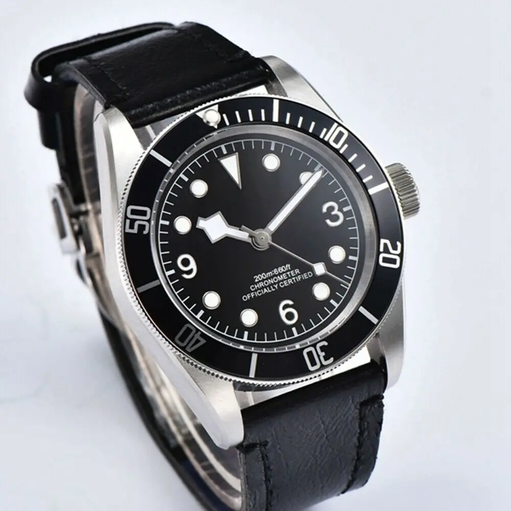 

corgeut 41MM watches men Sterile dial sapphire crystal luminous miyota82 /Seagull automatic mens mechanical wristwatches 316L ss