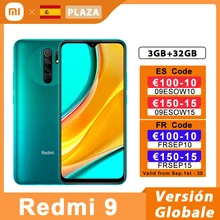 Global Version Xiaomi Redmi 9 3GB RAM 32GB ROM Smartphone Helio G80 13MP+8MP Camera 6.53" FHD Display 5020mAh Battery Smartphone
