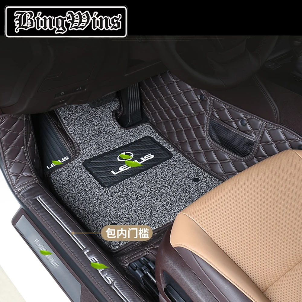 AiWins автомобильные коврики для Lexus ES200 ES260 ES300h противоскользящие ПУ кожаный ковер