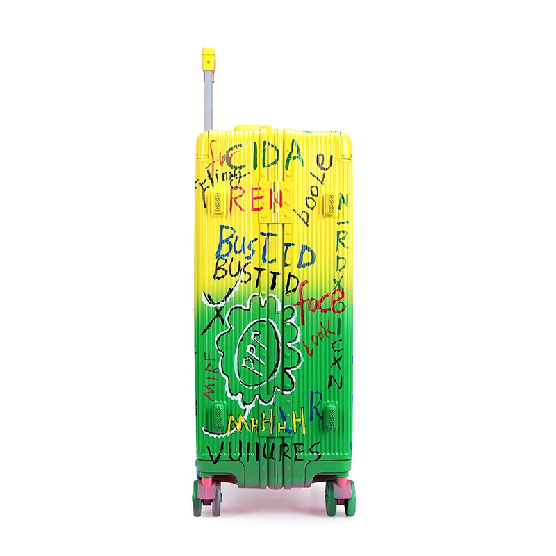 Doodle Trave, алюминиевый багаж, Жесткая Сторона, чемодан на колесиках, чемодан для путешествий, 20, чемодан для переноски, 22, 26, 28, проверенный багаж