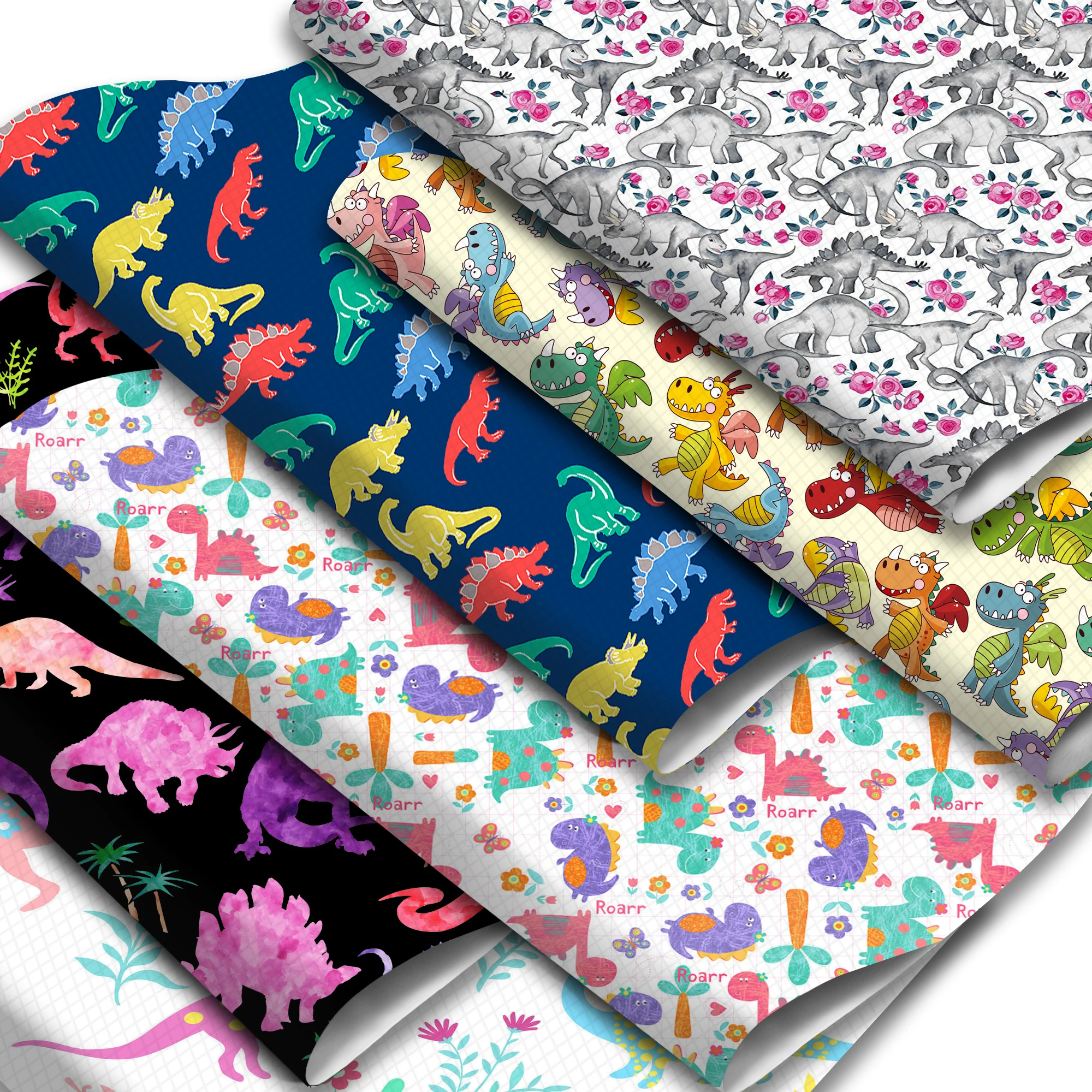 Animal Theme Faux Leather Sheets Cartoon Dinosaur Pattern Printed Synthetic Fabric for DIY Handmade Earrings Bows | Дом и сад