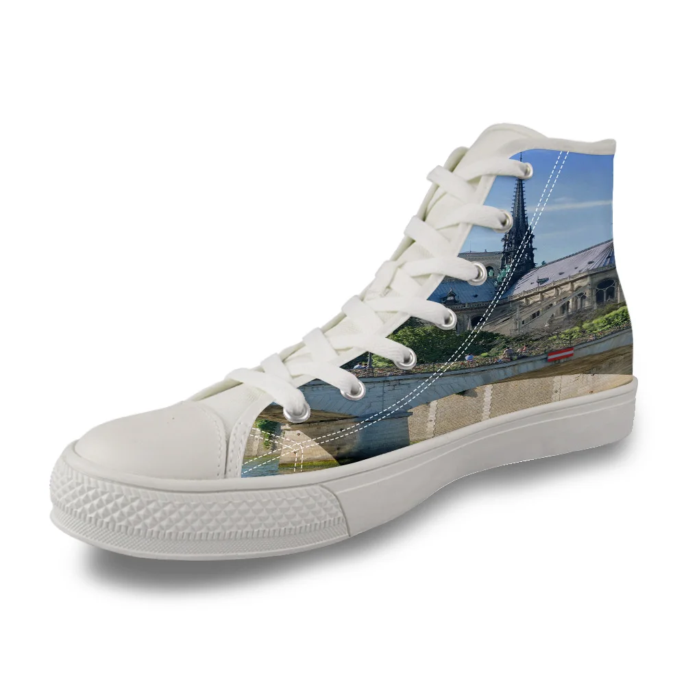 

Castle High Top White Canvas Vulcanized Breathable Shoes