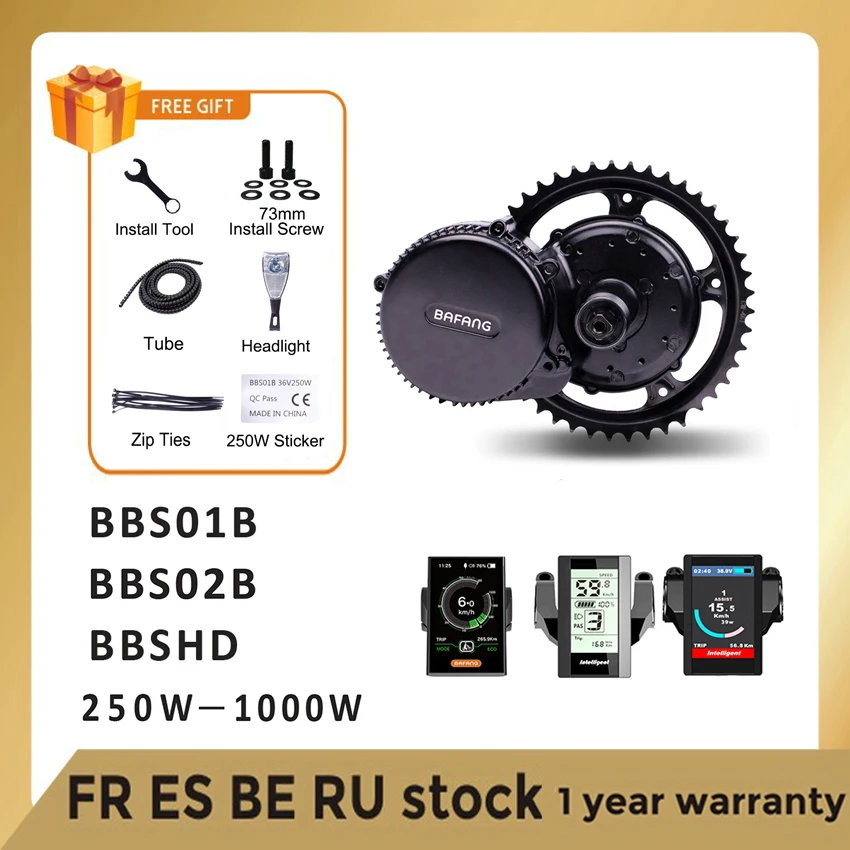 US $375.49 Bafang Motor BBS01B BBS02B BBSHD 250W 350W 500W 750W 1000W BBS01 BBS02 BBS03 Mid Drive Motor Electric Bike Ebike Conversion Kit
