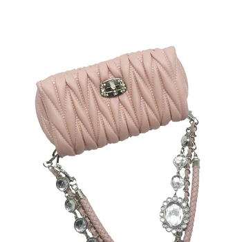 

2020 Fold Dinner Bag Rhombus Chain Sun Diamond Female Bag European and American Fashion One-shoulder Messenger Bag Louis Brand