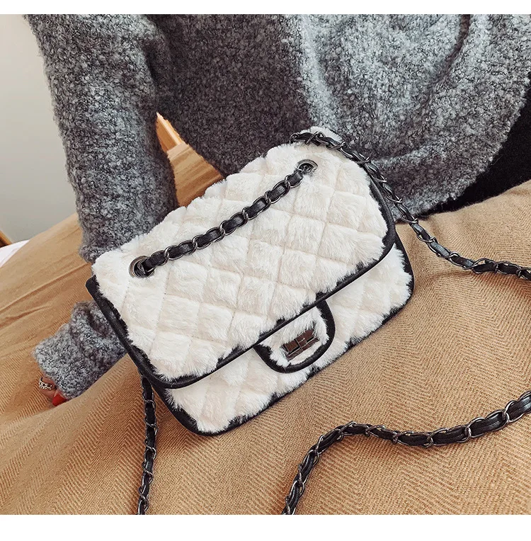 

Small Bag Women's 2019 New Style Fashion Korean-style Versatile Oblique Bag Rhombus Shoulder Square Sling Bag Chain Bag