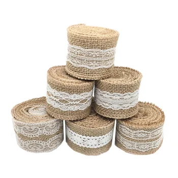 

50 m / batch factory direct sales variety 5cm linen roll lace DIY handmade Christmas wedding crafts lace linen