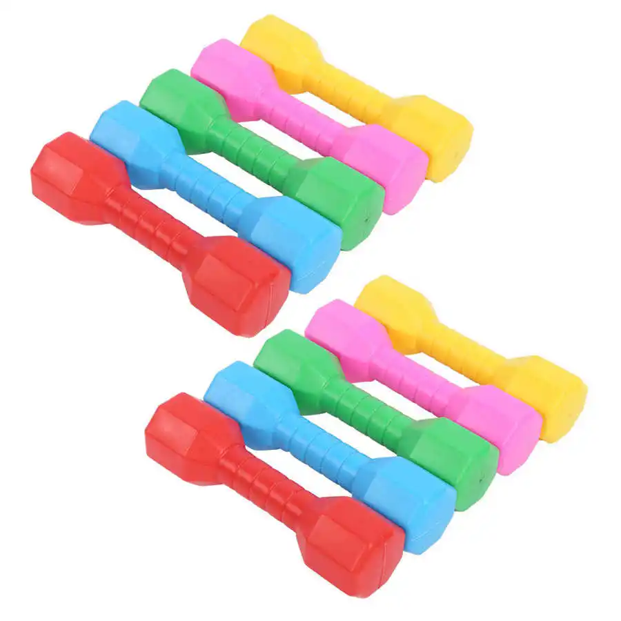 10Pcs Children Dumbell Outdoor Plastic Kids Performance Dancing Tool Sport Exercise Toy Children Fitness Weights Hand Dumbbells