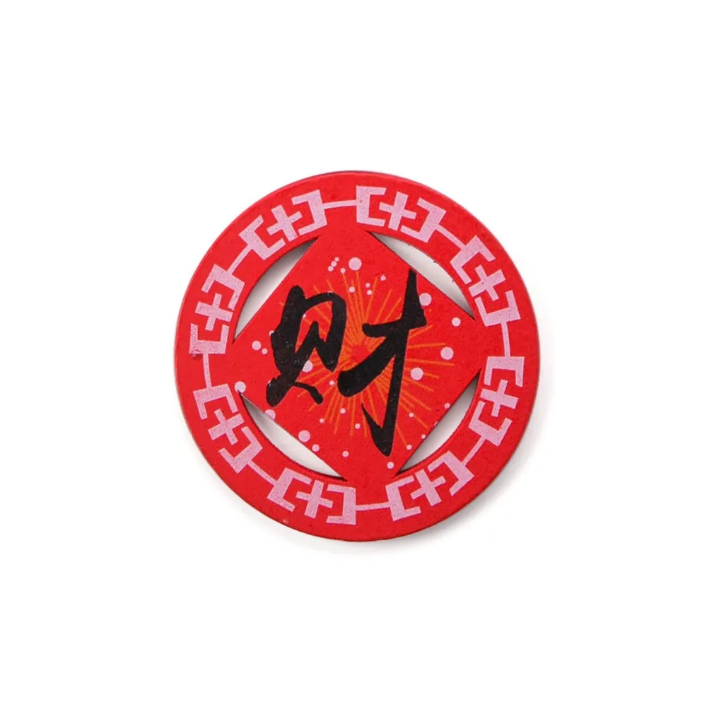 Gong Xi Fa Cai наклейка на холодильник в китайском стиле Праздничная деревянная магнитная наклейка Новогоднее креативное украшение для дома