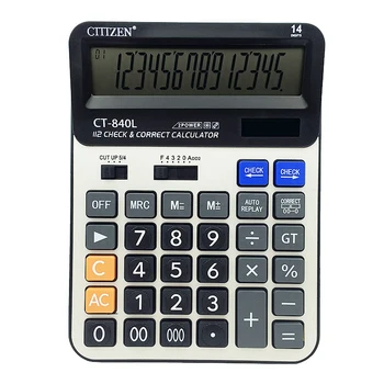 

Gtttzen Office Stationery Large Button 14-Bit Display Calculator Ct-840L Dual Power Supply Solar Energy Calculator