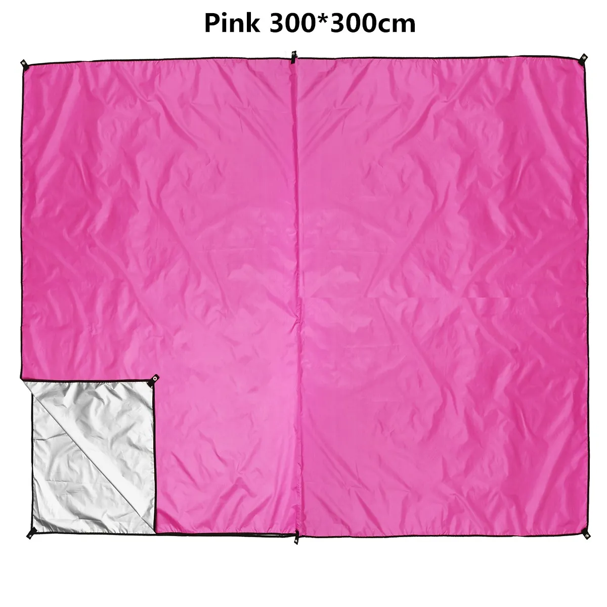 PINK 300X300cm Пляжное укрытие от солнца брезент водонепроницаемый тентовая тень ультралегкий УФ садовый тент навес Зонт Открытый Кемпинг гамак дождь муха - Цвет: PINK 300X300cm
