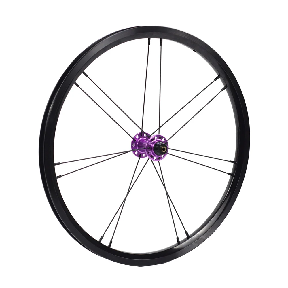 Silverock переднее колесо из сплава 1" 1 3/8" 349 обода тормоза 14H G2 прыгающие отверстия для Brompton 3sixty пользовательские велосипедные колеса разных цветов