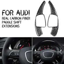 Negro volante Cambio de engranaje con palas extensión de la palanca de cambios palanca de transferencia de interiores para Audi TT Q7 R8 A6 S4
