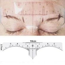 50pcs Disposable Eyebrow Measure Ruler Microblading Brow Stencil Semi-permanent Makeup Measure Tattoo Ruler Tool Tattoo Supplies best deal new women magnetic microblading makeup brow measure eyebrow guide ruler permanent tools positioning ruler 1 set