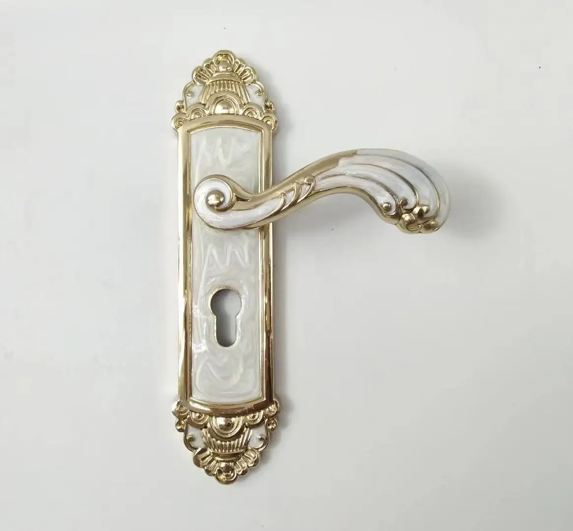 

New Style Amber White Doorknob Protector Double Bearing Bedroom Door Lock Solid gong cheng suo Aluminium Alloy Wooden Doors Door