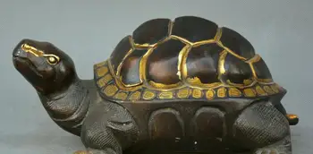 

Chinese Feng Shui old Bronze tortoise wealth turtle Long-lived turtle Statue