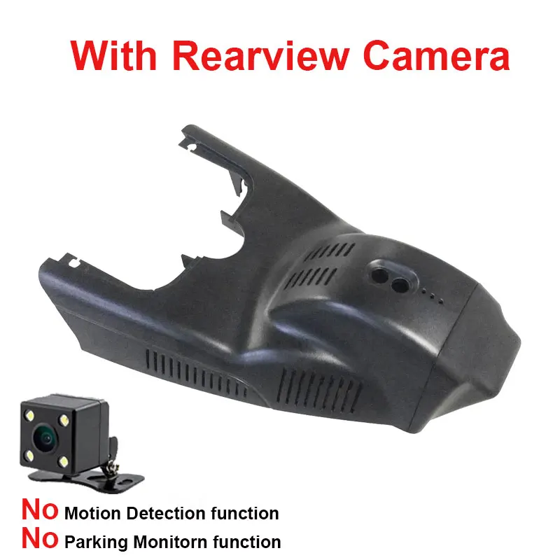 With Rear Lens Kampacar Novatek 96658 автомобильный Wifi видеорегистратор тире камеры для Mercedes Benz CLA GLA 200 CLA200 A200 A180 A250 класс A w176 два видеорегистратора - Название цвета: With Rear Lens