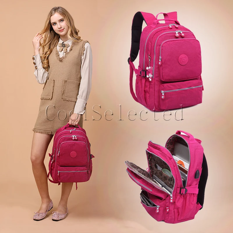 

Original Mochila Mujer Escolar Feminina Backpack Back to School Bag For Teenager Girl Nylon Waterproof Female M