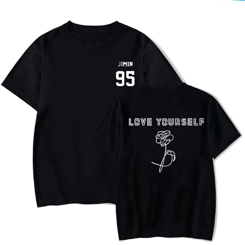 Rap Monster Джин SUGA J-HOPE JIMIN V Юнга Кук футболка LOVE YOURSELF слеза портрет комиксов футболка с узором в стиле граффити Кей-поп Харадзюку, с мультяшным принтом - Цвет: t-shirt 15