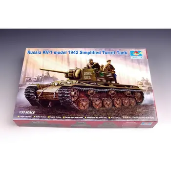 Модель Trumpeter 00358, 1/35, Россия, KV-1, модель 1942, упрощенная, масштабная модель резервуара