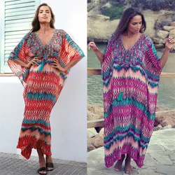 Vestidos Playeros Mujer 2020, пляжное платье, длинное, бохо, шикарная одежда, платья Strandjurk, женское свободное платье-кафтан, летнее, повседневное, накидка
