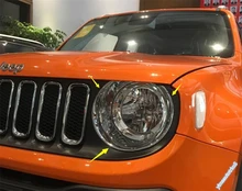 

Lapetus Front Head Headlights Lights Lamp Cover Trim 2 Pcs Fit For Jeep Renegade 2015 2016 2017 2018 / ABS