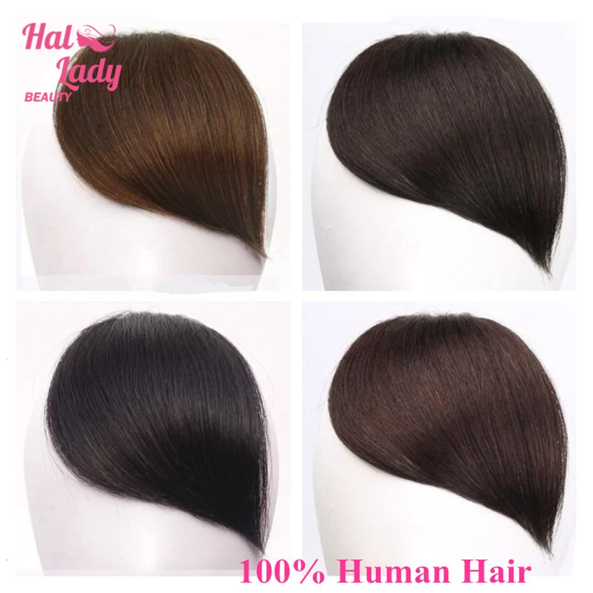 Halo Lady beauty бразильские настоящие человеческие волосы боковая челка клипса в челке