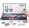 Magnetic Puzzle Animals Bear Wooden Magnetic Puzzle Drawing Board Jigsaw puzzle game wooden assembling Baby Learning Toy 1