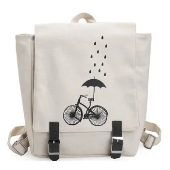 

Literary Wind Canvas Print Backpack Casual Minimalist Backpack