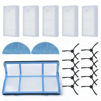 

Vacuum Cleaning Side Brushes Mop Cloths Filters Set For Medion MD18501 MD18600 Replacement Household Appliances Part mop